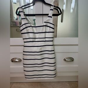 J Crew NWT Striped Navy and White Dress